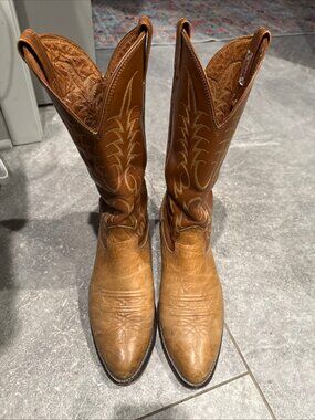 Nocona Boots Vintage 1980s Size 8D Cowboy Boots Brown Leather